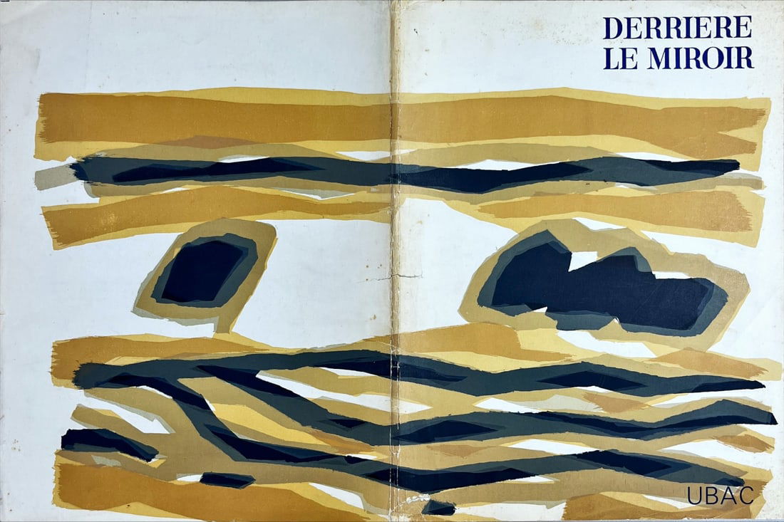 Raoul Ubac - Lithograph - DLM 1964 (Derriere le Miroir): Original lithograph, cover executed for Derriere le Miroir, n° 142, 1964. Published in Paris by Maeght. There is text on verso. With centerfold.Raoul Ubac - Page from Derriere le Miroir Very