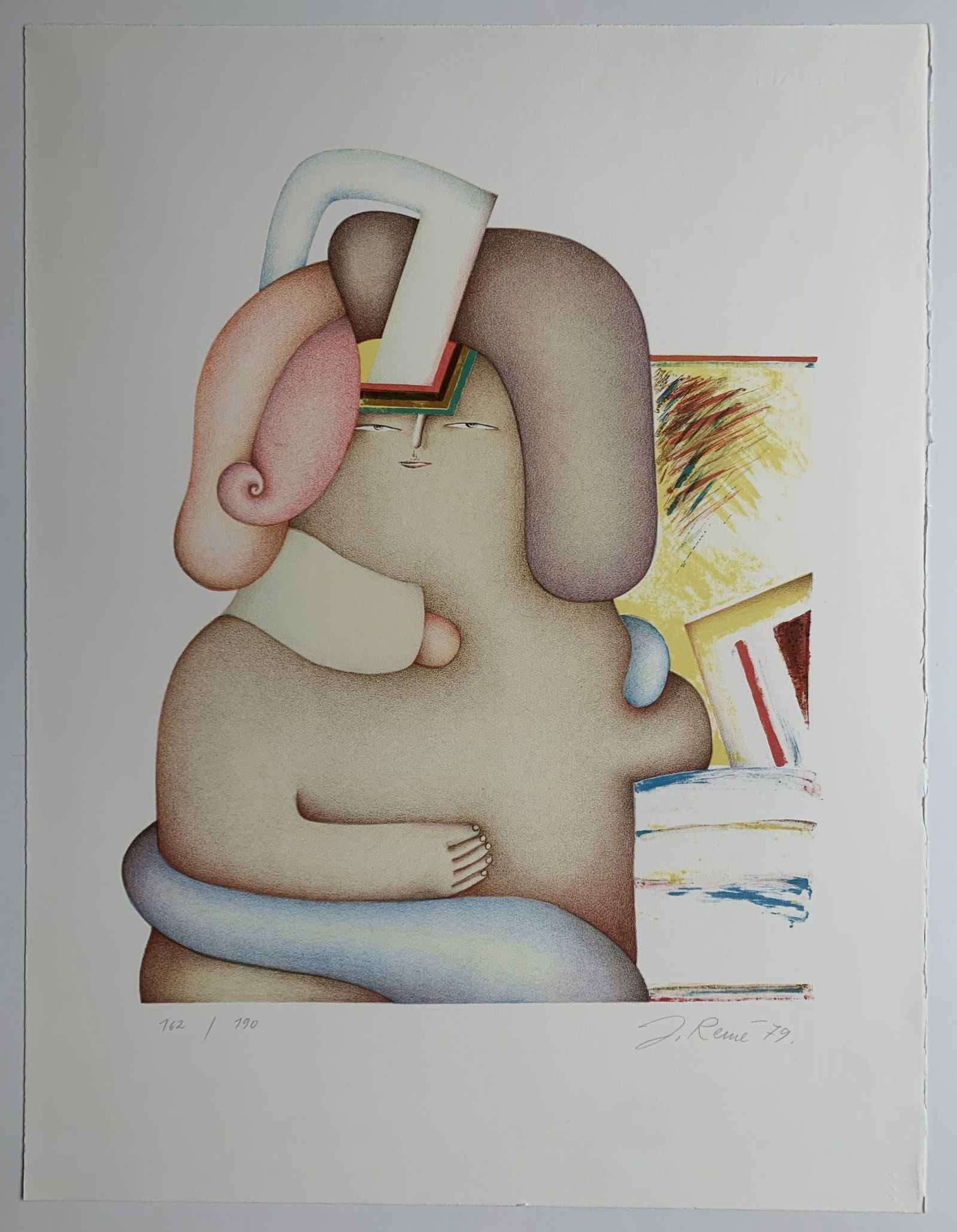 Remé. Jorge - Lithograph.: Edition: 162/190 Handsigned titled and dated in pencil by the artist.