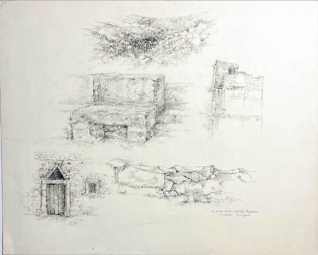 Jan Michels - Drawing - Hand signed: Jan MIECHELS (Arnhem 1916 - 1996)As an artist, he is self-taught. In 1940, together with his brother Henk, the graphic artist, he rented the Bolkstoren, a tower of the old city wall in Arnhem and set
