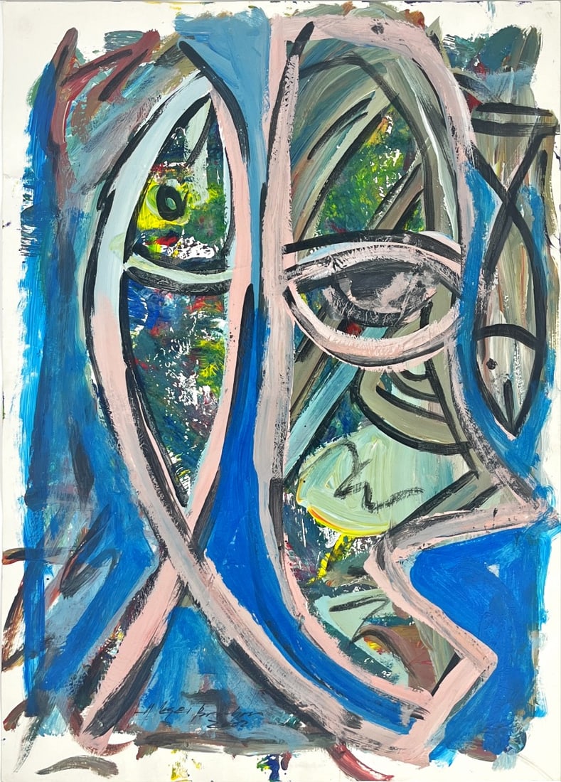 Aksai Brochoso - Oil Painting on paper Hand signed (1 of 1)