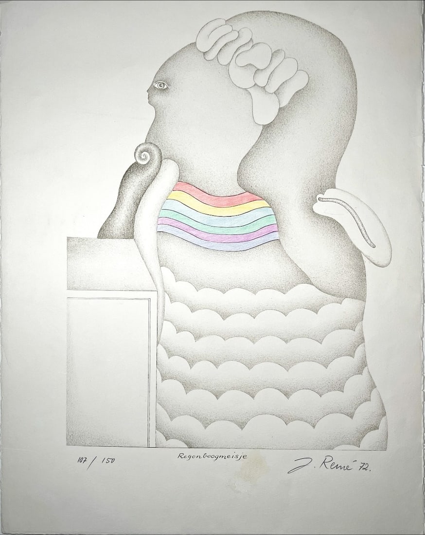 Remé. Jorge - Lithograph.: Edition: 107/150 Handsigned titled and dated in pencil by the artist.