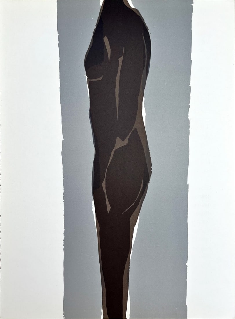 Raoul Ubac - Lithograph - DLM (Derriere le Miroir): Original lithograph, executed for Derriere le Miroir, n° 161, 1966. Published in Paris by Maeght. There is text on verso. With centerfold.Raoul Ubac - Page from Derriere le Miroir Very rarely