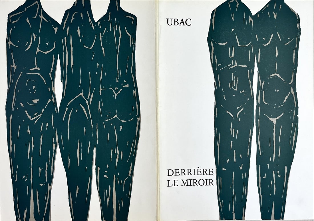 Raoul Ubac - Lithograph - DLM (Derriere le Miroir): Original lithograph, cover executed for Derriere le Miroir, n° 161, 1966. Published in Paris by Maeght. There is text on verso. With centerfold.Raoul Ubac - Page from Derriere le Miroir Very