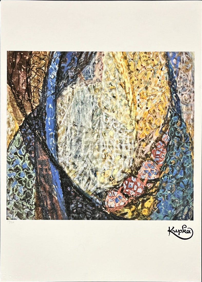 Kupka, František - Lithograph - Hand numbered - Signed: Signature imprimée. hand-numbered.František Kupka (23 September 1871 – 24 June 1957), also known as Frank Kupka or François Kupka, was a Czech painter and graphic artist. He was a pioneer and