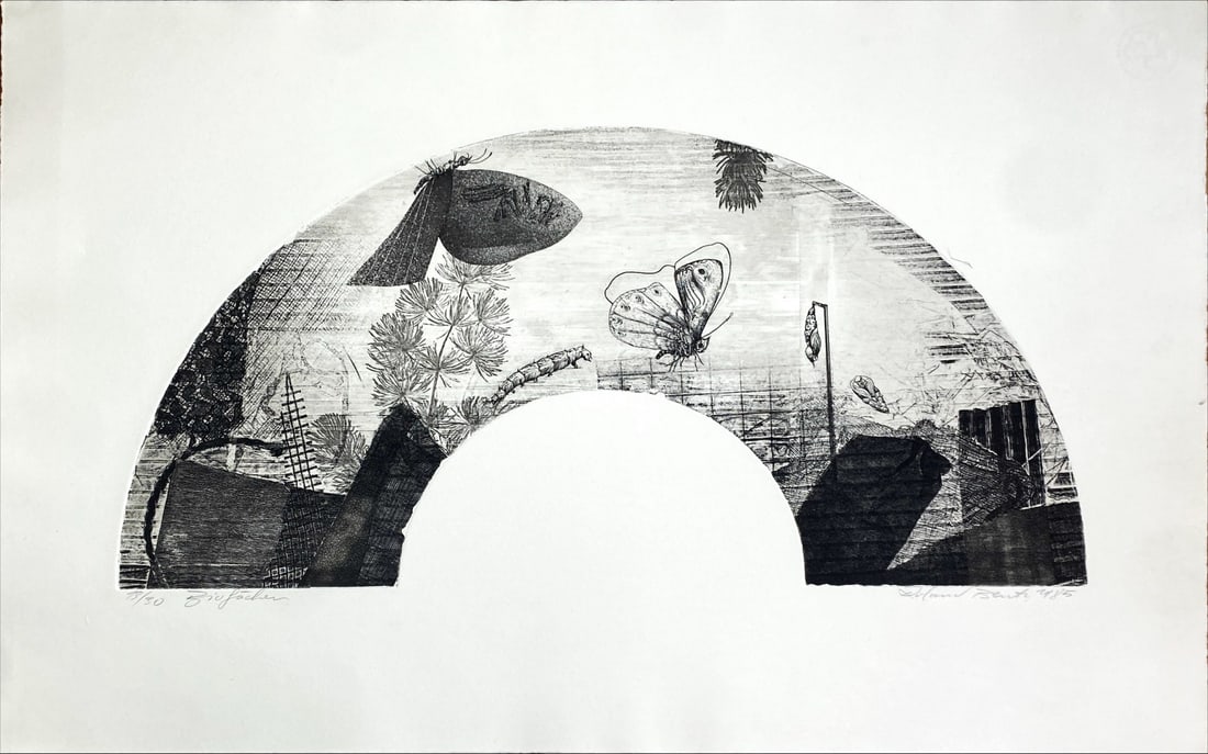 Roland Bentz - Etching - Hand signed: Roland Bentz (1950)Painter, Graphic artist, Draftsman.Studied at the Karlsruhe Academy of Fine Arts, became a pupil of Professor Gottfried Meyer, a stern opponent of commercialised art.