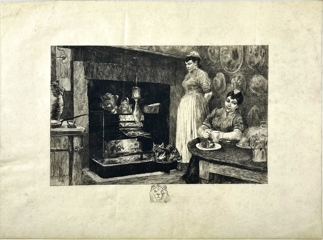 Augustus Andre Lancon - Etching on Parchment (1 of 2)