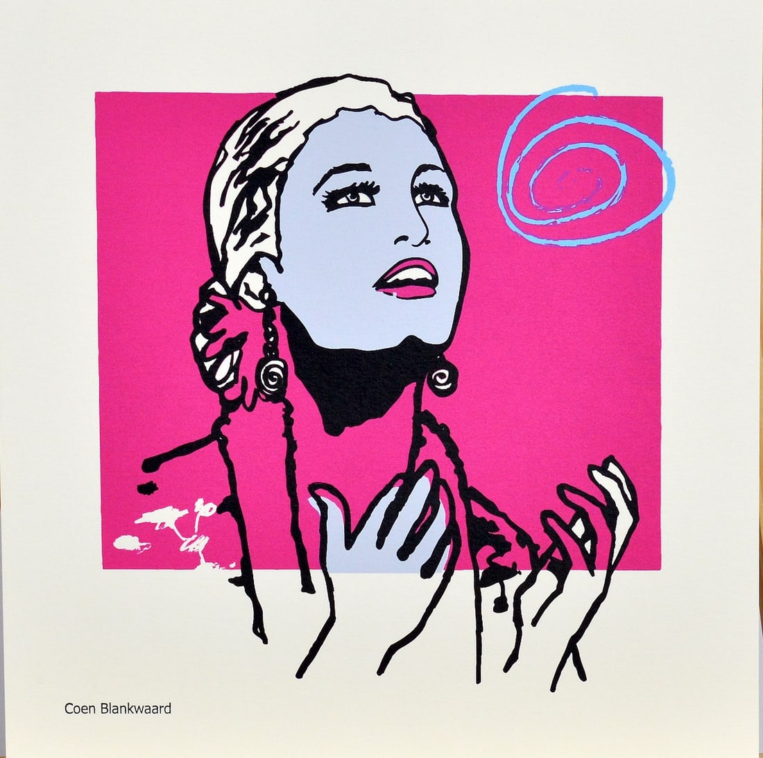 Coen Blankwaard - Silkscreen- Evita: Silkscreen with Atelier stamp