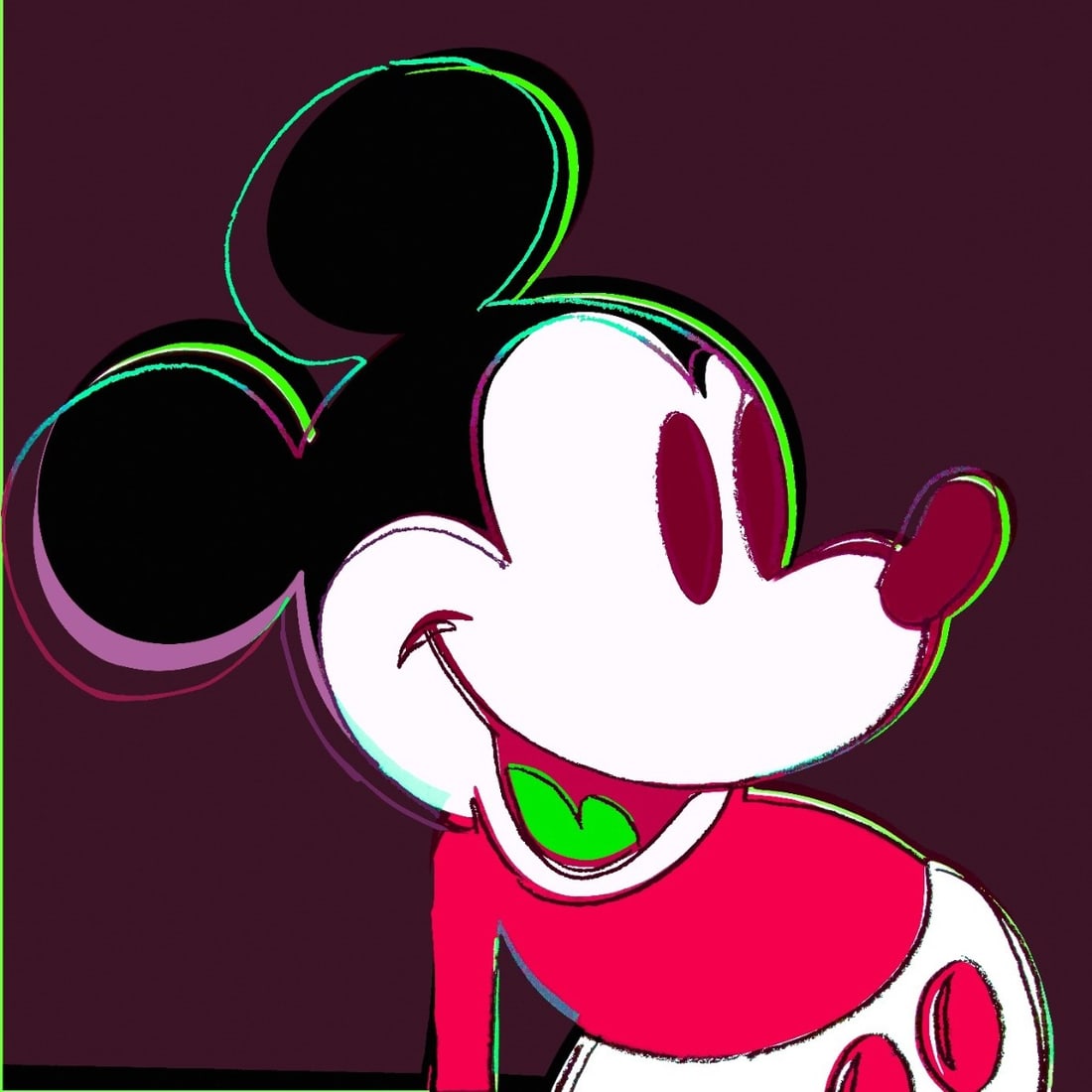 Andy Warhol - Myths - Mickey Mouse - Screenprint with Diamond Dust (1 of 2)