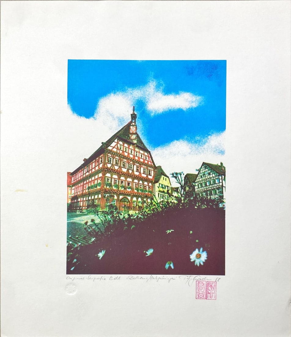Rathaus - German artist - Serigraph- Hand-signed (1 of 1)