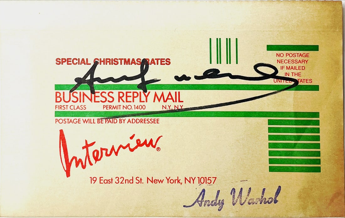 Andy Warhol - Interview Envelope - Hand signed (1 of 4)
