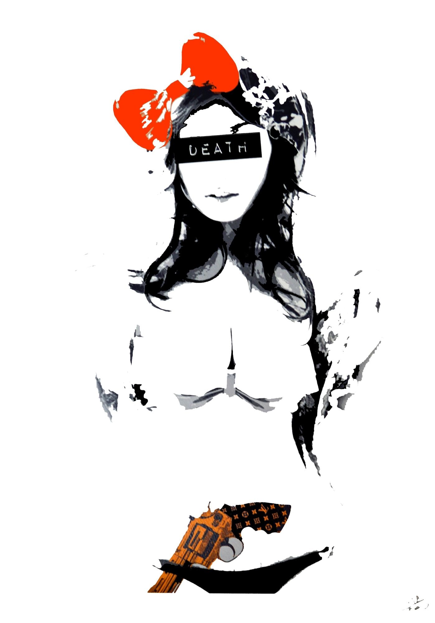 Death NYC - Silkscreen - Hand signed: Hand signature by the Artist. Original certificate and golden seal included. DEATH NYC's artwork featured in galleries and streets around the world. Recently also featured in the Google Glass