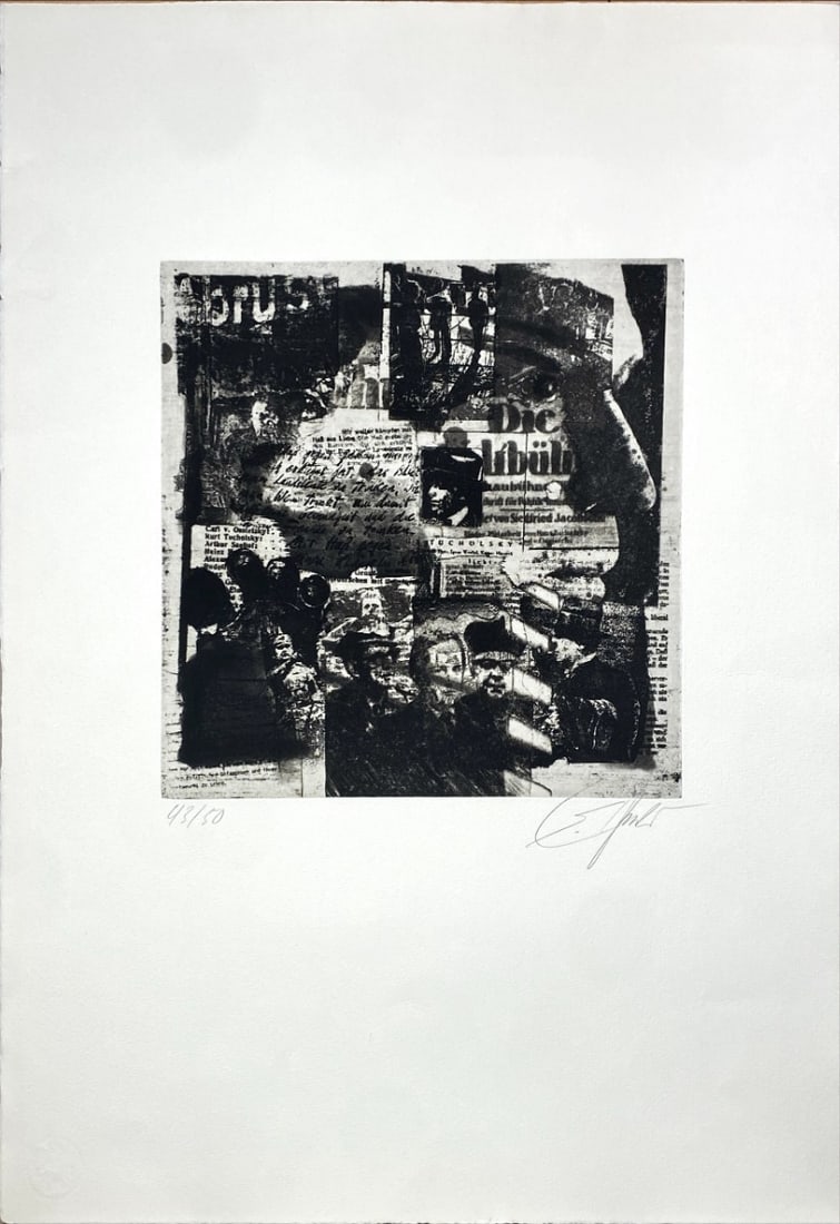 Composition by a German artist - Etching - Hand-signed (1 of 1)