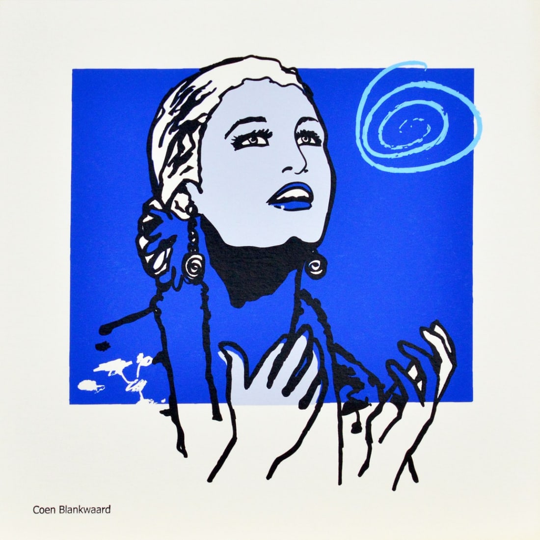 Coen Blankwaard - Silkscreen - Evita: Silkscreen with Atelier stamp