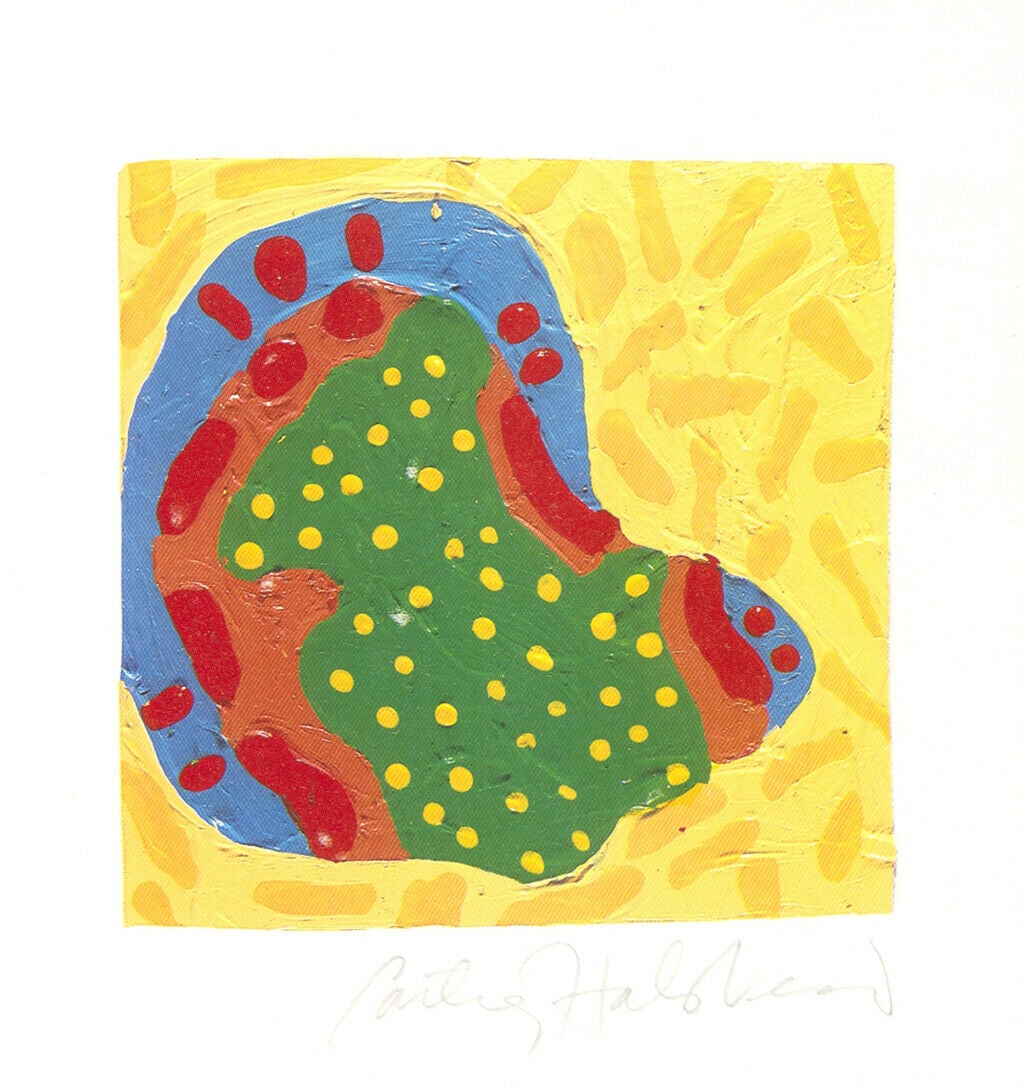 Cathy Halstaed - Hand signed: Hand-Signed with pencil. War eine Sonderedition „Künstler der Welt“ für die Deutsche Lufthansa 1985 für ihre First-Class-Passagiere.Cathy Halstead was born in New York in 1948, daughter of Sidn