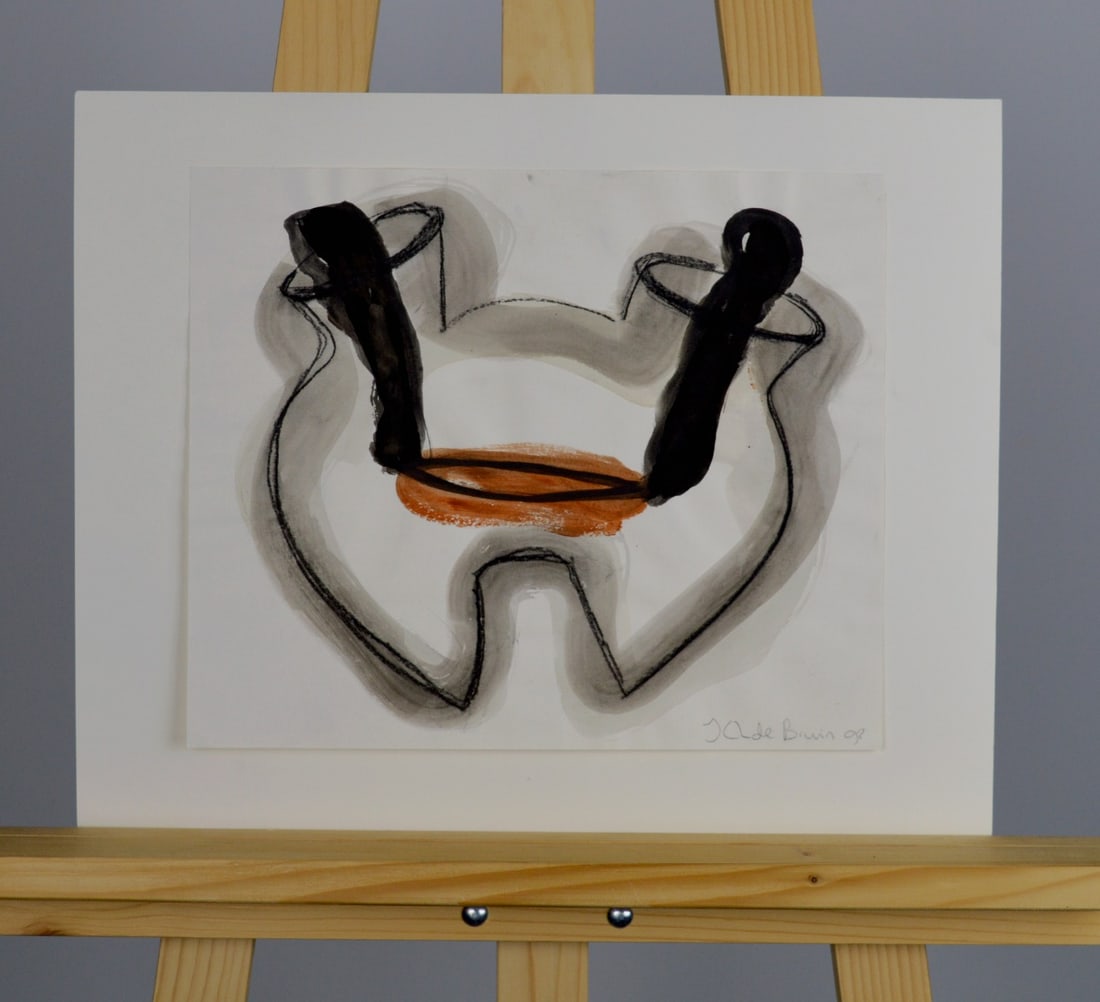 JCL de Bruin: Handsigned and dated.Comes from the collection of the municipality of The Hague, The Netherlands.Glued on background sheet of paper