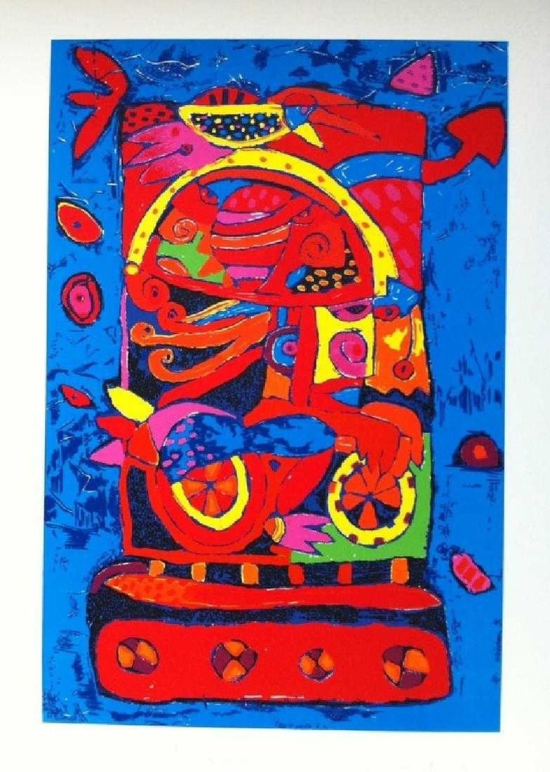 Simon & Bruno - Silkscreen - Hand-signed: edition: random/160. Handsigned in pencil by the artist.