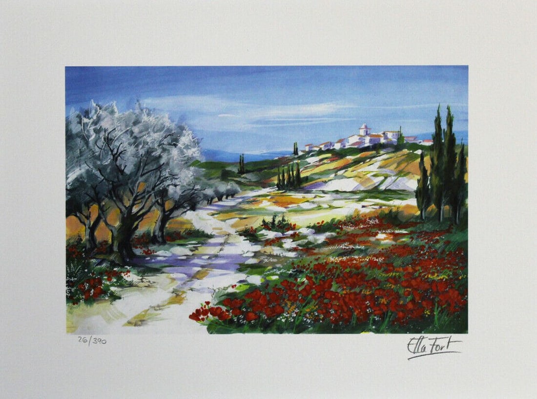 Ella Fort - Lithography - Handsigned: Lithography, handsigned, numbered or inscribed by hand