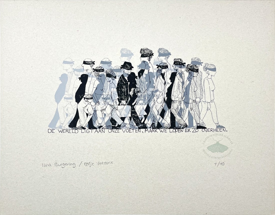 Eefje Verdonk / Nana Burgering - Lithograph - hand signed: Eefje Verdonk / Nana Burgering - Lithograph - hand-signed.Edition: Grafisch Atelier Alkmaar.