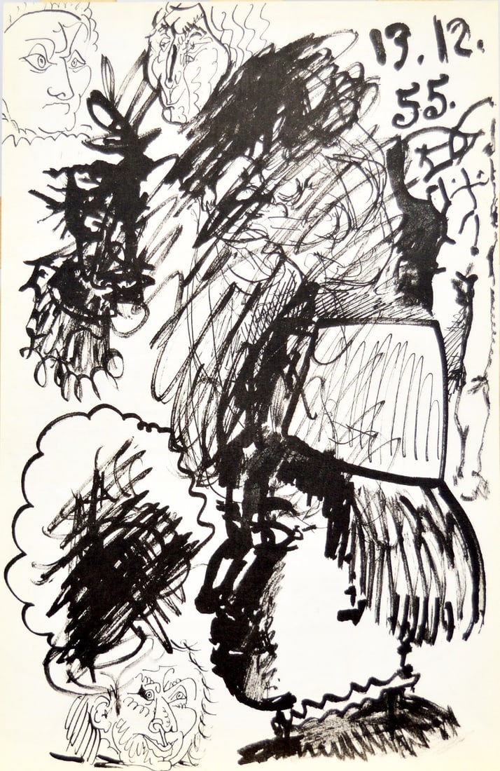 Picasso, Pablo, after - Carnet de la Californie: Picasso, Pablo, after lithograph | Carnet Californie #PABLOPICASSO (1881-1973) CARNET de la CALIFORNIE Lithograph 15.11.55 Pablo Picasso lithograph | Carnet de la Californie Medium: lithograph (after