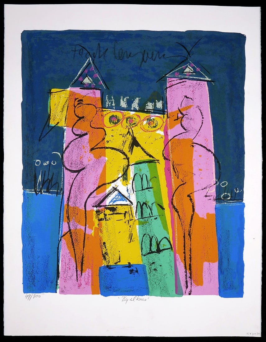 Frank Lengvenius - Silkscreen - Handsigned: Frank LENGVENIUS (Brunssum 1952)From 1971 to 1974 Lengvenius received his training at the Academy of Visual Arts St. Joost in Breda.After his training at the academy, Frank Lengvenius returned to the