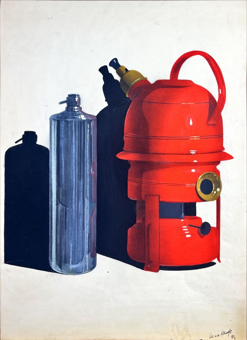 W. v.d. Kroft - Gouache - Hand signed: W. v.d. KroftGouche hand signed.Has damage