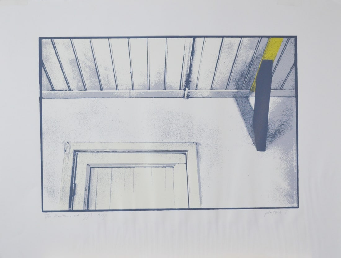 Tom Martens - Silkscreen - Handsigned: Tom MartensDutch artistHandsigned, dated and titled by the artist.Paper has some ribbing.Comes from the collection of the municipality of The Hague, The Netherlands.