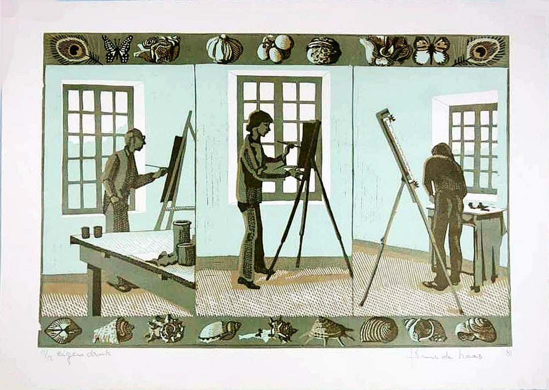 Haas, Frans de - Linocut (1 of 2)