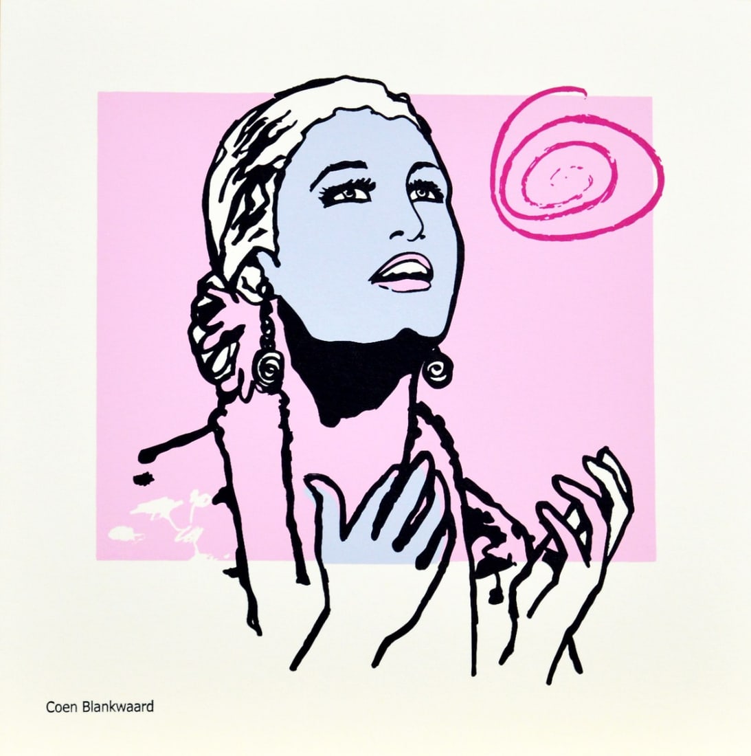 Coen Blankwaard - Silkscreen- Evita: Silkscreen with Atelier stamp
