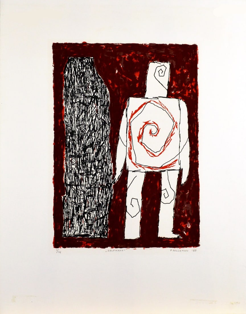 P. Dolleman - Zelfkant ("the fringes of society") - Lithograph: Handsigned, titled, dated and numbered.Comes from the collection of the municipality of The Hague, The Netherlands.Has marginal storage marks.