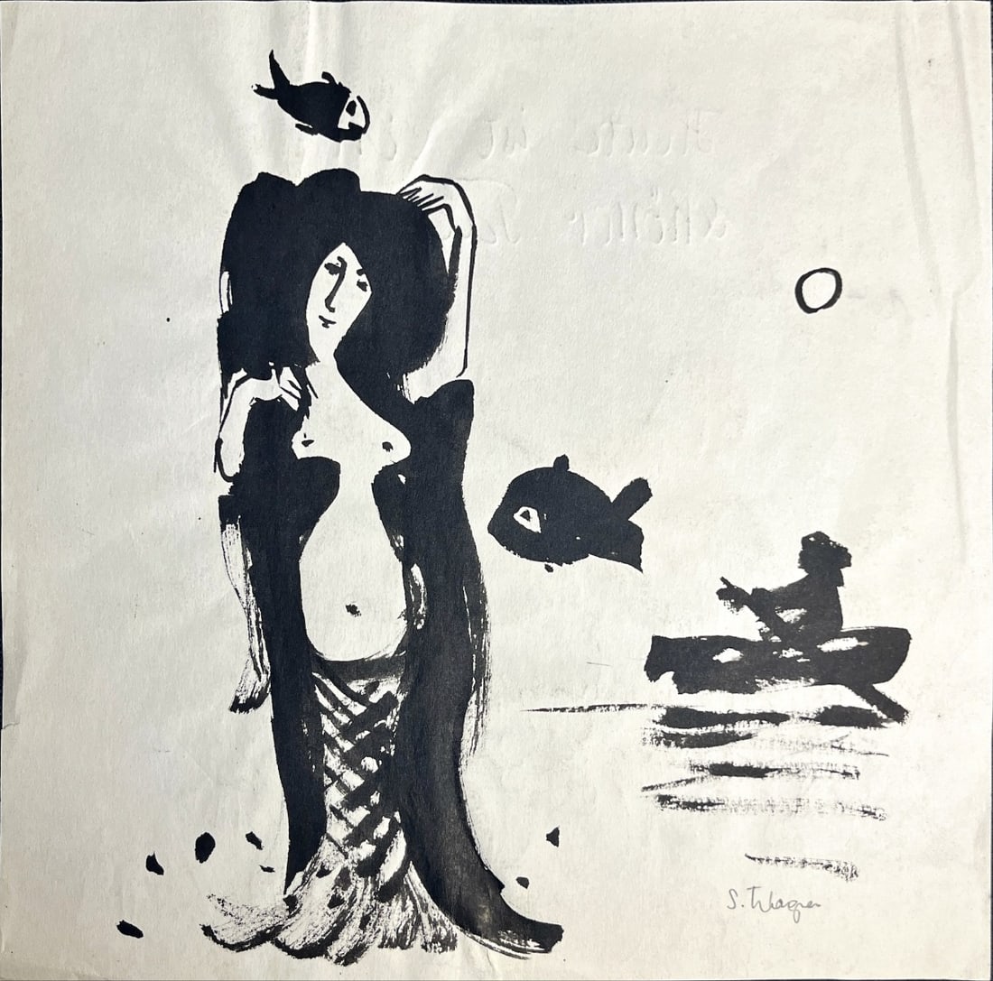 Siegfried Wagner - Lithograph - Hand signed: Great Lithograph by Siegfried Wagner a German Artist.HandsignedDoppelseitiger DruckSiefried Wagner 1936- geboren in FriedrichshafenStudium an der Kunstakademie StuttgartHaus de Kunst MünchenIllustrat