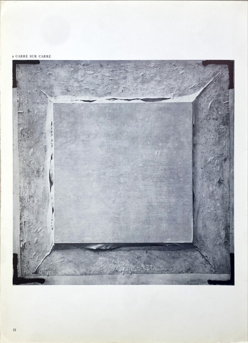 Antoni Tapies - Lithograph - DLM 1982 (Derriere le Miroir): Original offset lithograph, executed for Derriere le Miroir, n° 253, 1982. Published in Paris by Maeght. There is text on verso. CenterfoldAntoni Tapies - Page from Derriere le Miroir