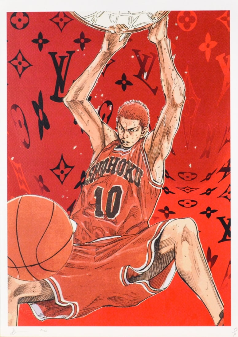 Death NYC - Shohoku 10: Hand signature by the Artist. Original certificate and golden seal included. DEATH NYC's artwork featured in galleries and streets around the world. Recently also featured in the Google Glass