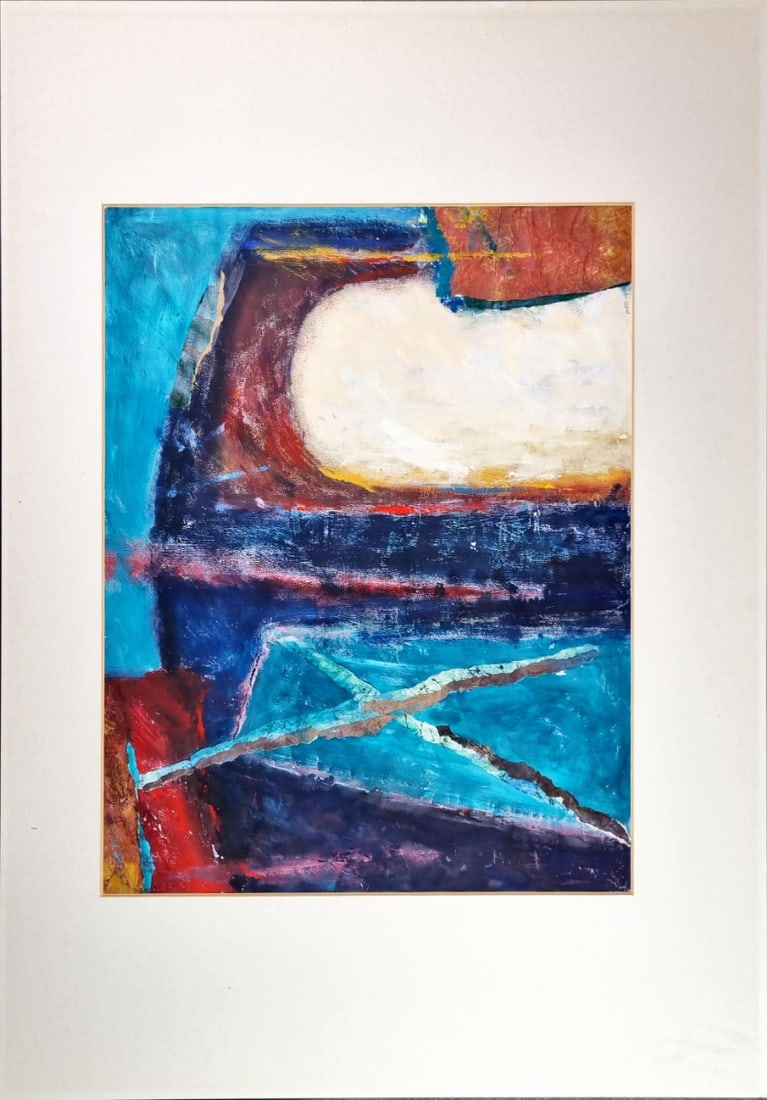 Petra van der Meijden - Mixed Techniques - Handsigned: Petra van der Meijden, Hellevoetsluis 1960.Dutch Artist.Handsigned and dated.Comes with Passe-Partout.Comes from the collection of the municipality of The Hague, The Netherlands.Petra van der Meijden