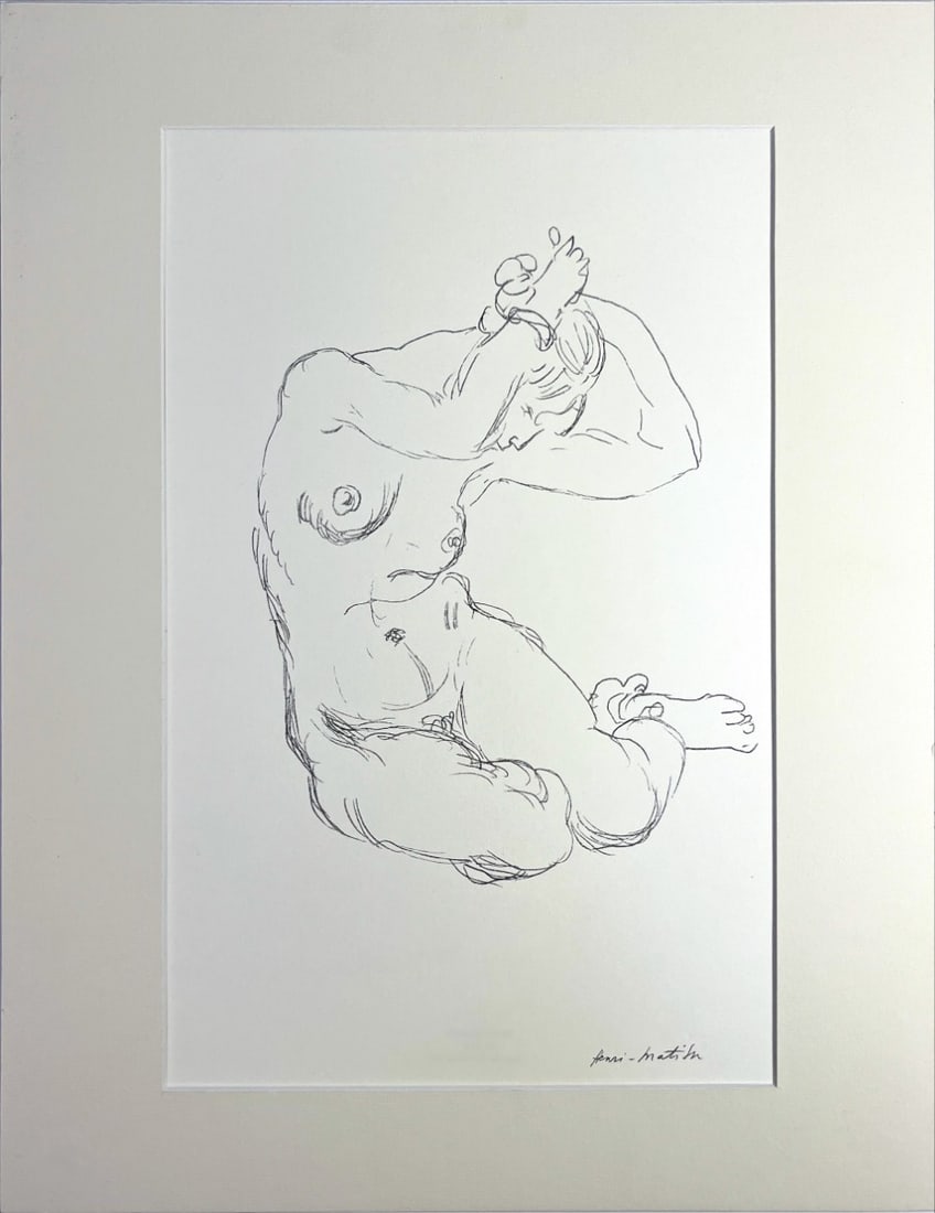Henri Matisse - Lithograph - Maeght Paris _ signed: Henri Matisse 1869-1954World famous French artist.Lithograph from Maeght Paris.Comes with Passe-Partout.Signed in the print.