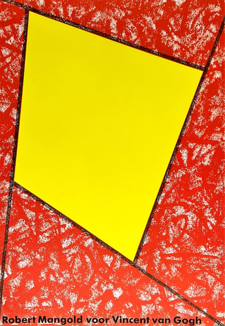 Robert Mangold - Lithograph - Homage to Vincent van Gogh: Robert Mangold 1937- is an American minimalist artist.For van Gogh Museum Amsterdam.