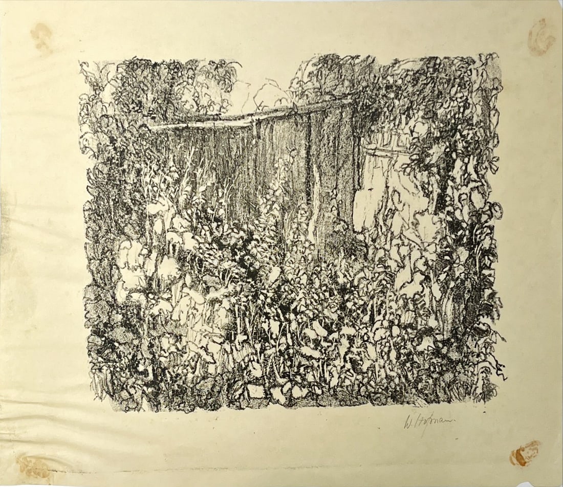 W. Hofman - Linocut - Handsigned: Willem (Wim) Hofman (Oostkapelle 1941), is an author, poet, illustrator, children's author, painter and draftsman. Subjects: Fantasy figures and fairy tales. Worked in Africa (1968) and Vlissingen