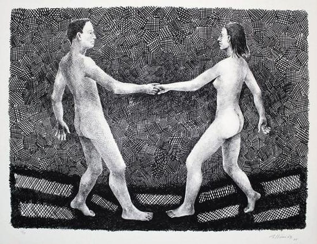 Llimos, Robert - Linocut.: Handsigned and numbered in pencil by the artist.