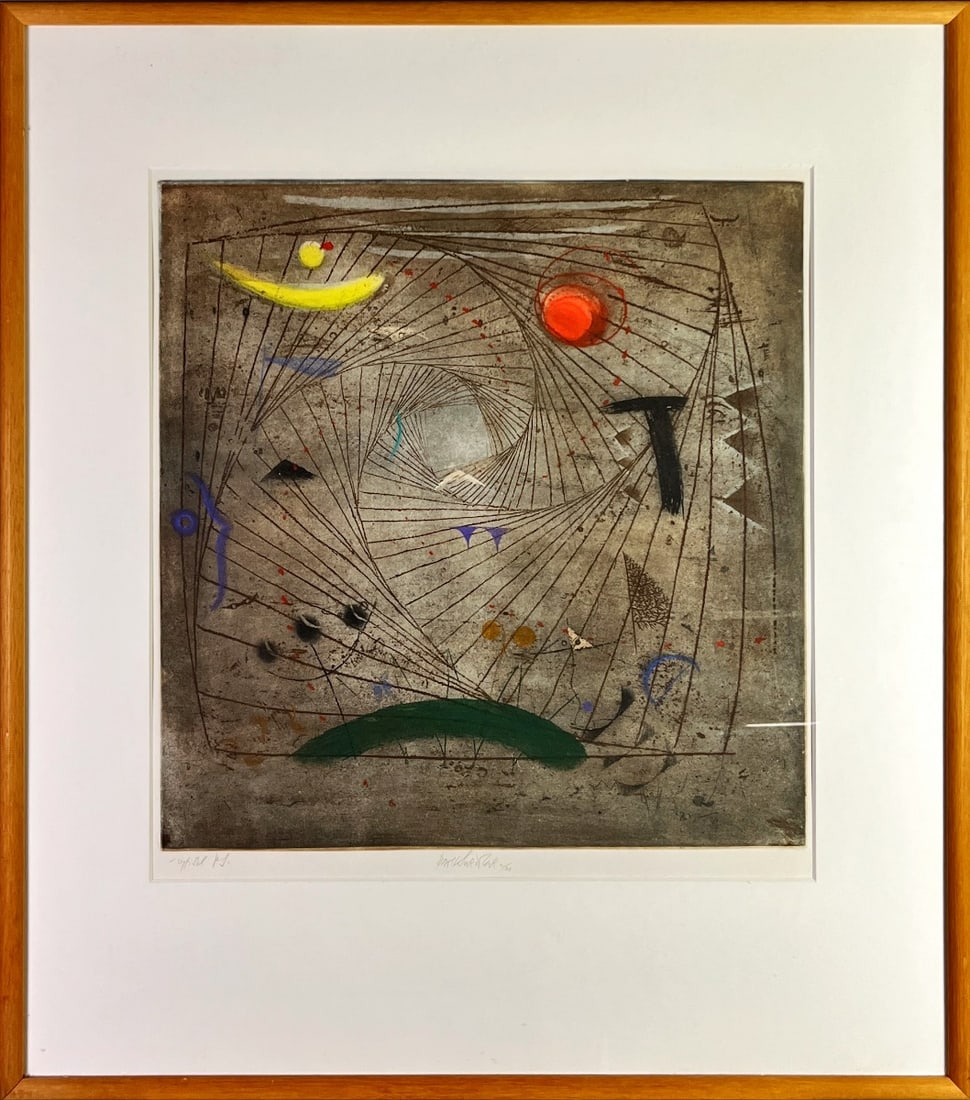 Pavel Sukdolák - Coloured etching - Hand signed: Sukdolák, Pavel (1925 - 2022 Humpolec, Czech Republic.The well-known Czech illustrator and graphic designer Pavel Sukdolák has died at the age of 96, the Czech News Agency reported.Sukdolák was