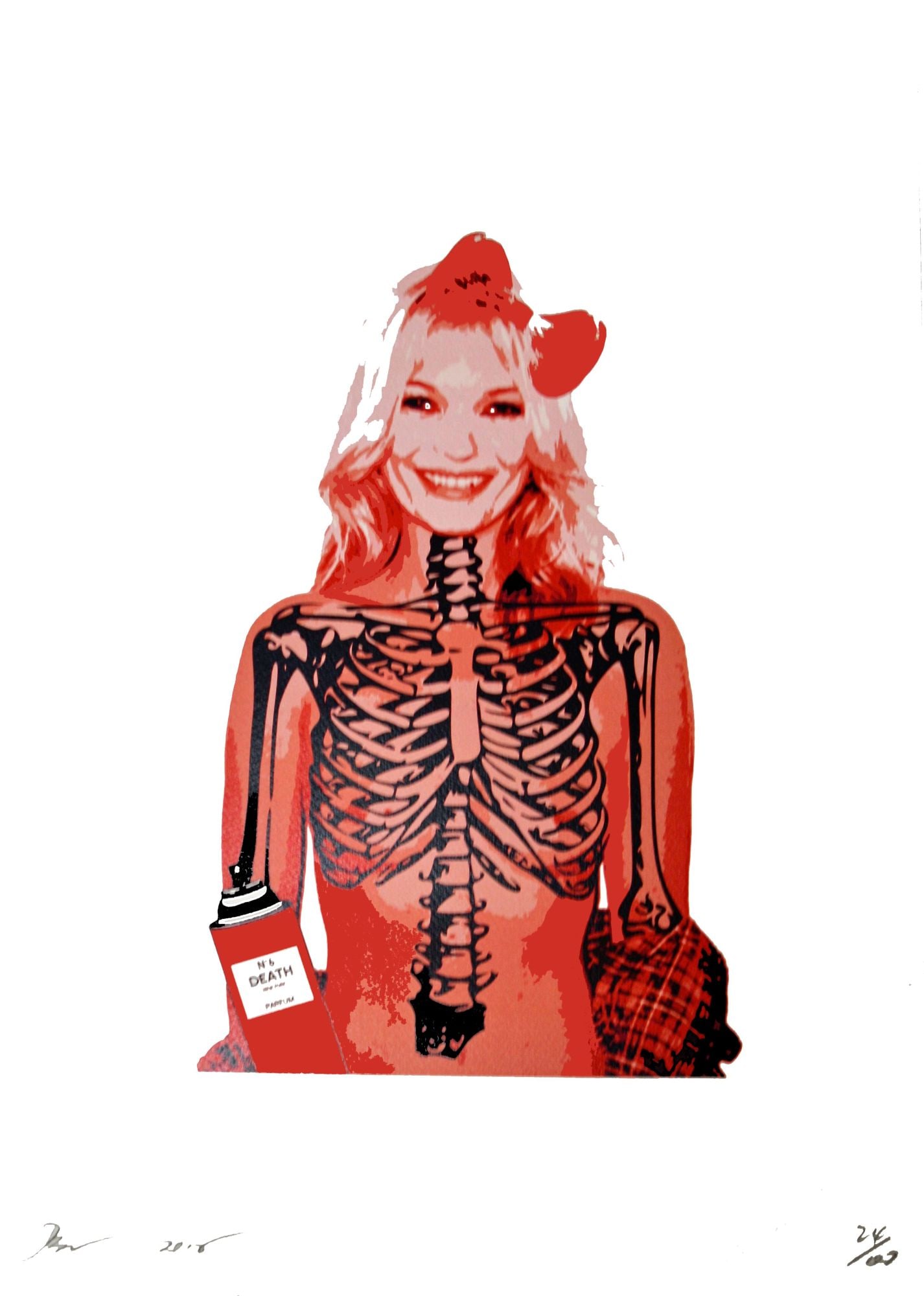 Death NYC - Silkscreen.: Hand signature by the Artist. Original certificate and golden seal included. DEATH NYC's artwork featured in galleries and streets around the world. Recently also featured in the Google Glass