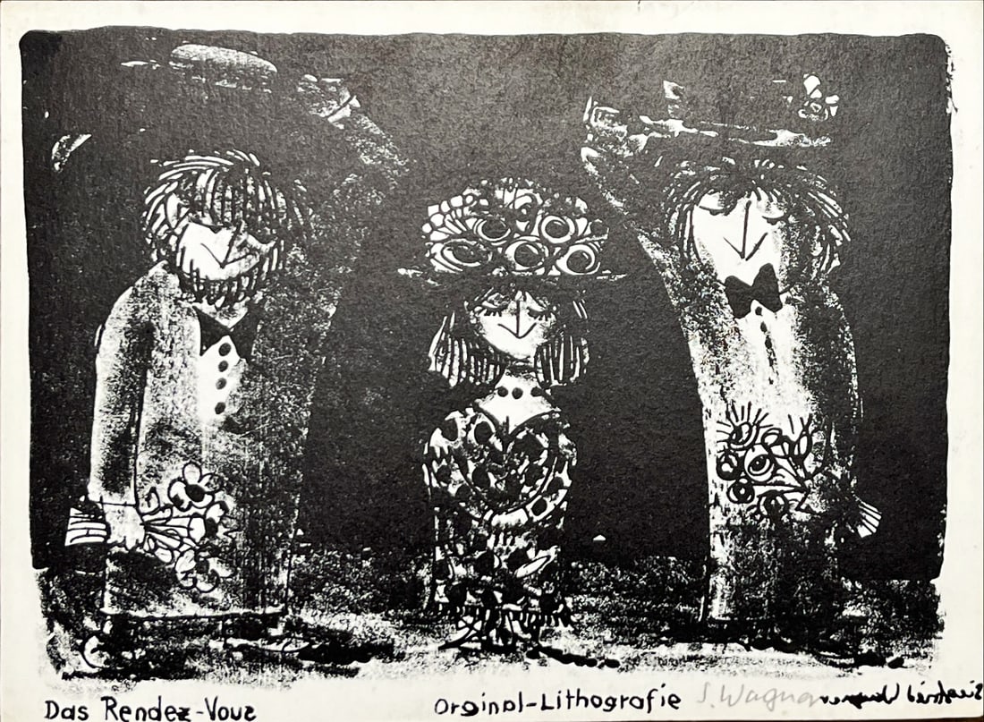 Siegfried Wagner - Lithograh - Hand signed: Great Lithograph by Siegfried Wagner a German Artist.Hand signedSiefried Wagner 1936- geboren in FriedrichshafenStudium an der Kunstakademie StuttgartHaus de Kunst MünchenIllustrator of children's