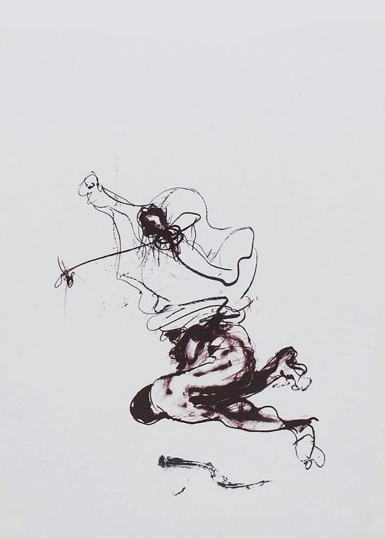 Paul Rebeyrolle - Derriere le Miroir No. 250 - 1st Edition - 1982: Paul Rebeyrolle - Page from Derriere le Miroir 250-1982 (Hommage a Aime et Marguerite Maeght).Very rarely lithograph of Derrière le Miroir n°250, published in 1982 following the death of Aime