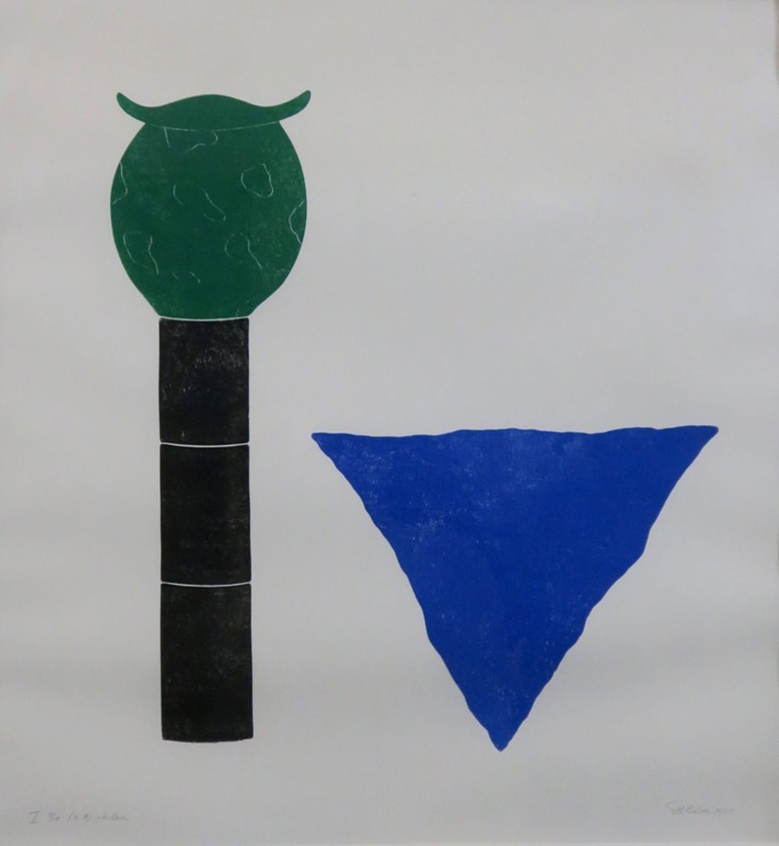 Nieboer, Tiddo - Woodcut - Hand signed: Handsigned and numberd in pencil by the Arstist, comes with frame and Passe-Partout