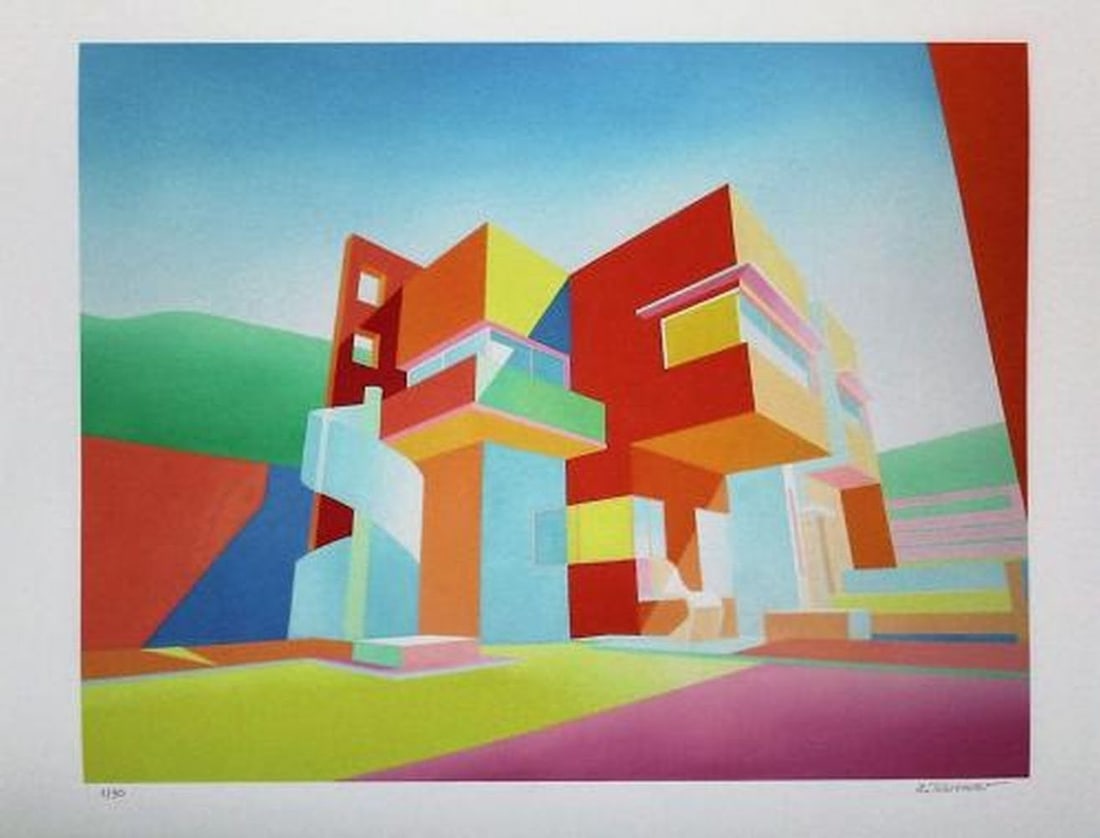 Tessenow, Anna - Lithograph: Title: Wendeltreppe. Hand-Signed and numbered with pencil. Edition: Random/30