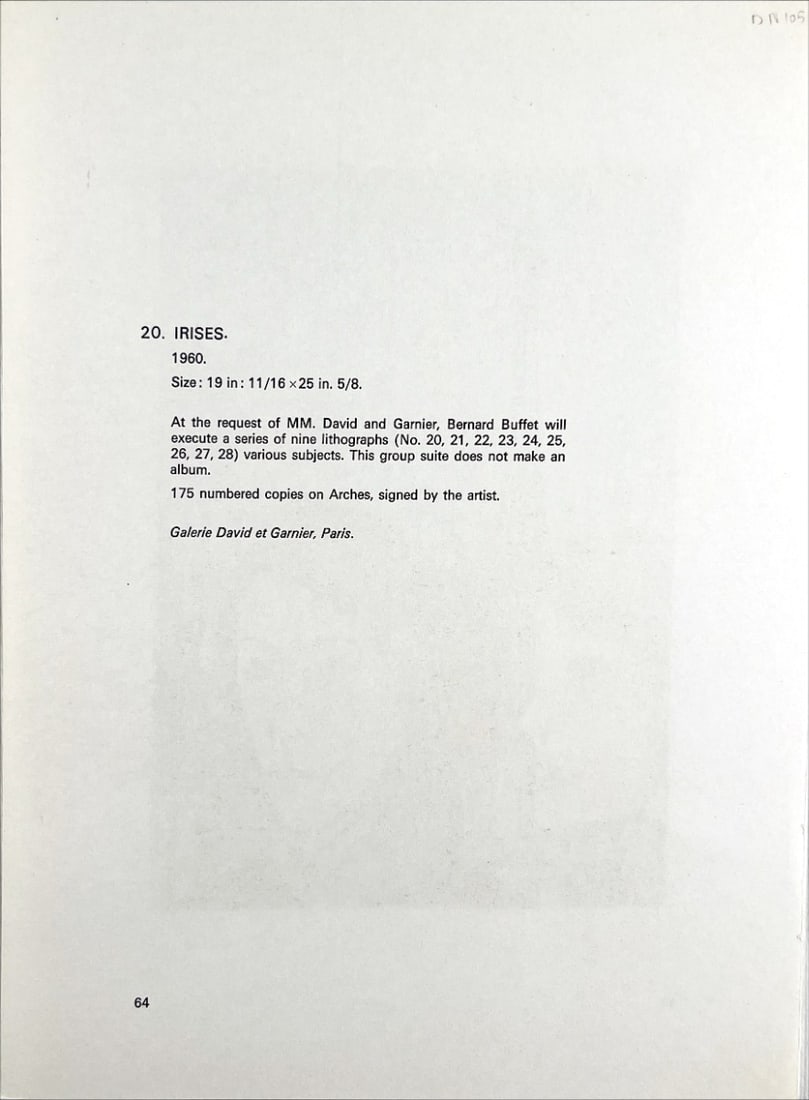 Buffet, Bernard - Lithograph - 3