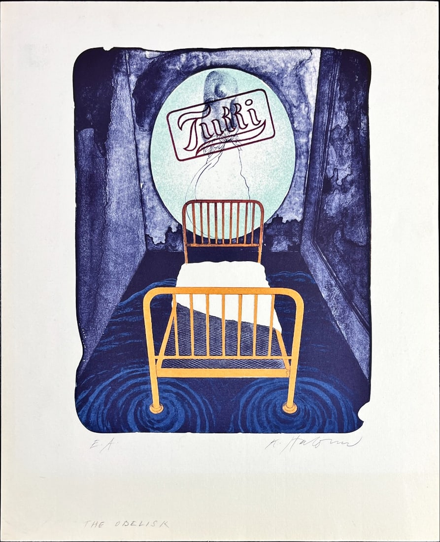Karel Haloun - Lithograph - Hand signed: Karel Haloun (1951)) studied at the Secondary Vocational School of Art (1967–1971) and the University of Applied Arts (1972–1978). He mainly deals with graphic design, poster creation, CD covers