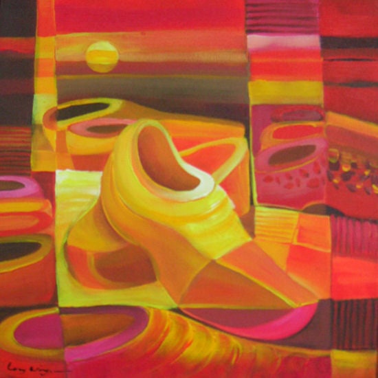 Wing, Lony - Acryl Painting - Handsigned: Hand signature by the Artist. Comes with COA.