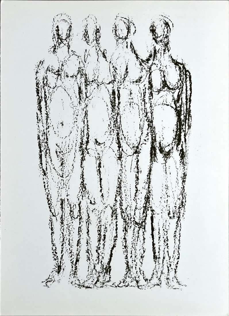 Derriere le Miroir No. 161 - Raoul Ubac: Original lithograph, executed for Derriere le Miroir, n° 161, 1966. Published in Paris by Maeght. There is text on verso. With centerfold.Raoul Ubac - Page from Derriere le Miroir Very rarely