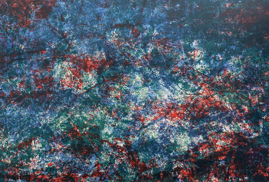 Francois Fiedler - Derriere le Miroir No. 250 - 1st Edition - 1982: Francois Fiedler - Double Page from Derriere le Miroir 250-1982 (Hommage a Aime et Marguerite Maeght).Very rarely lithograph of Derrière le Miroir n°250, published in 1982 following the death of