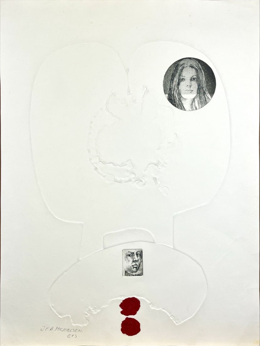 Jan (J.C.A.) Michielsen - Etching/Ebossing - Hand signed: Michielsen, Jan - 1939-2010 Jan Michielsen was a Dutch graphic artist and painter. Jan Michielsen trained at the Academy of Fine Arts Sint-Joost. He also taught there until 1980. He lived and worked