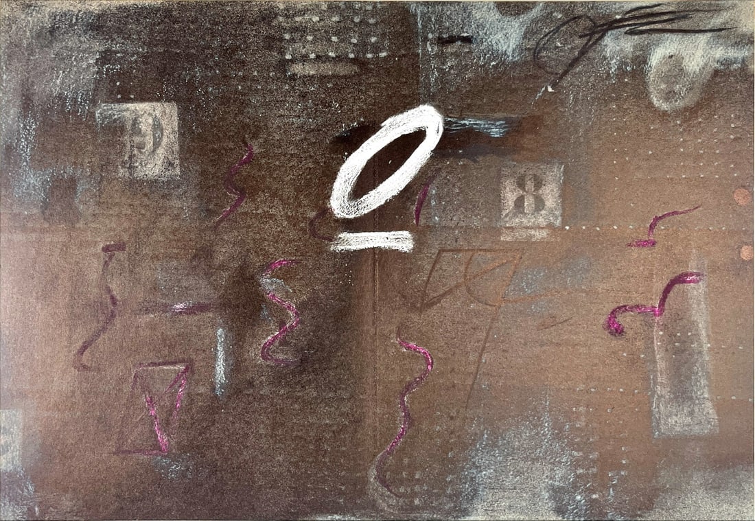 Antoni Tapies - Lithograph - DLM 1982 (Derriere le Miroir) - Signed: Original lithograph, executed for Derriere le Miroir, n° 253, 1982. Published in Paris by Maeght. There is text on verso. CenterfoldAntoni Tapies - Page from Derriere le Miroir CenterfoldVery